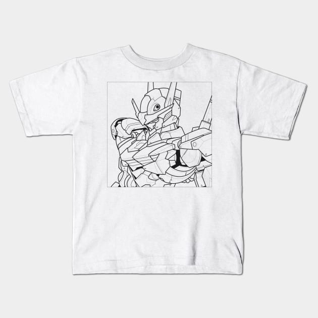 Aerial black line Kids T-Shirt by Sadajiwa_std